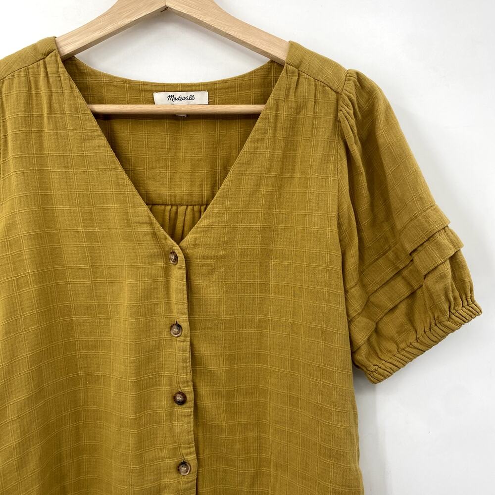 Madewell Yellow Button Down Blouse - image 3